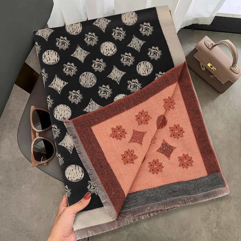 EXTREE Scarfs for Women Pashmina Silky Shawl Wrap for Evening Dressing Blanket Open Front Poncho Cape - Image 2